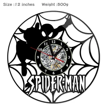

Marvel series Spiderman record creativity simple modern wall clock personality retro nostalgic living room clock
