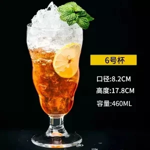Стеклянная чашка, чашка для сока, чашка для холодных напитков, чашка для молока, чая, чистая красная домашняя креативная большая чашка для напитков, песок, лед, молочный коктейль, чашка для напитков, бокал для вина es - Цвет: 6