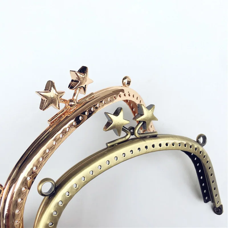 10Pcs bag clasp 12.5cm Star Metal Frame for Purse bags Copper/ light gold DIY Accessories For Bag