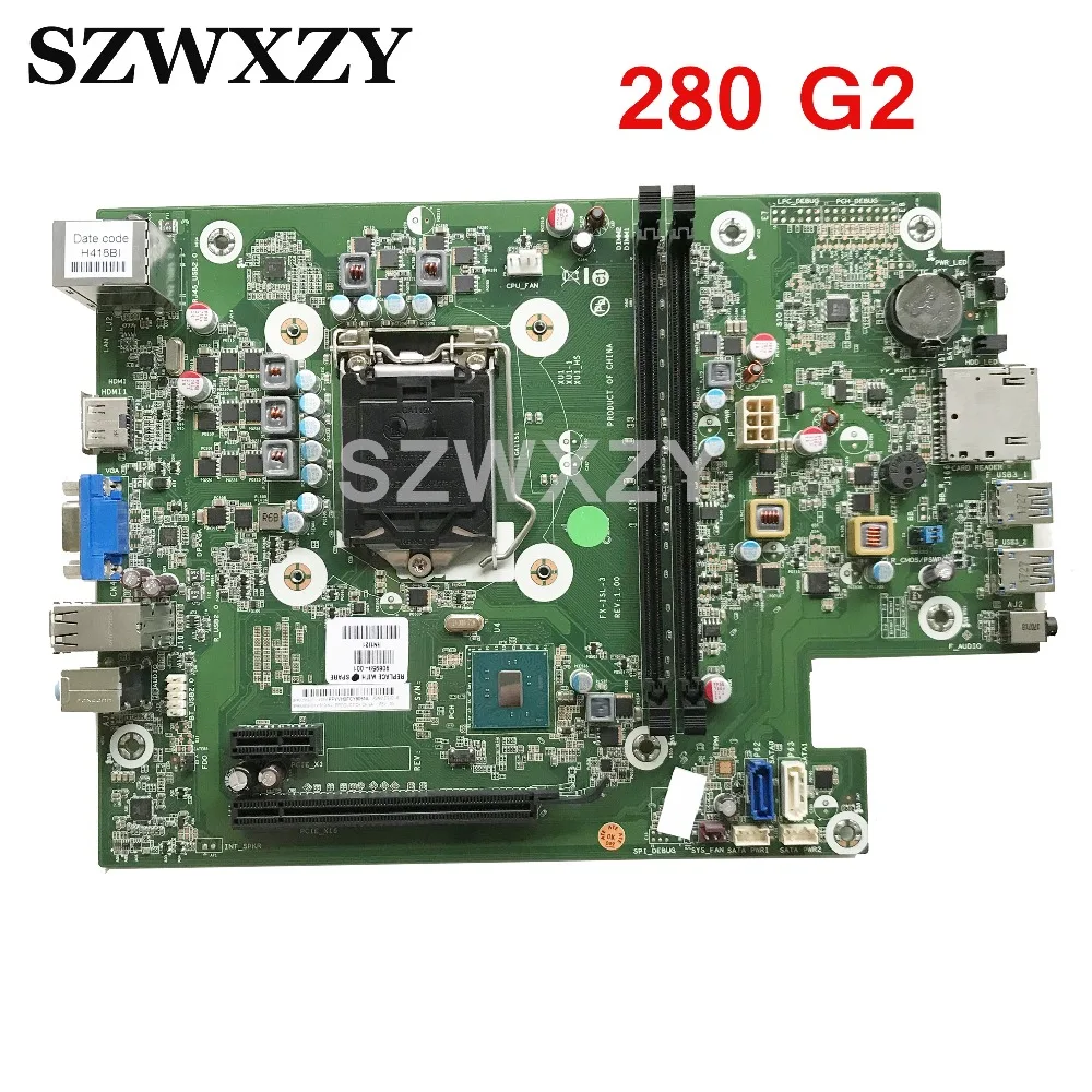 Для hp 280 PRO G2 с волокнно-Оптической вилкой рабочего Материнская плата 908959-001 908959-601 901279-001-M H110 DDR4 LGA1151