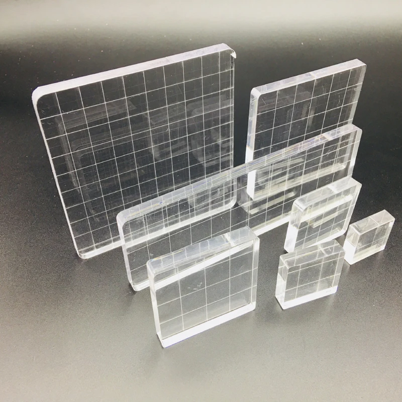 Clear stamps 7pc Multi-size Stamps Acrylic Pad Block Accessories Clear Transpant Stamps Decor DIY Scrapbook Stamping Stickers Acrylic Sheets
