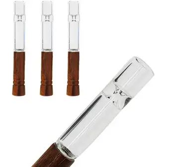 

1pc Reusable Glass Tobacco Pipe Rolling Paper Cigarette Filter Smoke Mouthtip For Father Boyfriend Smoking Tool