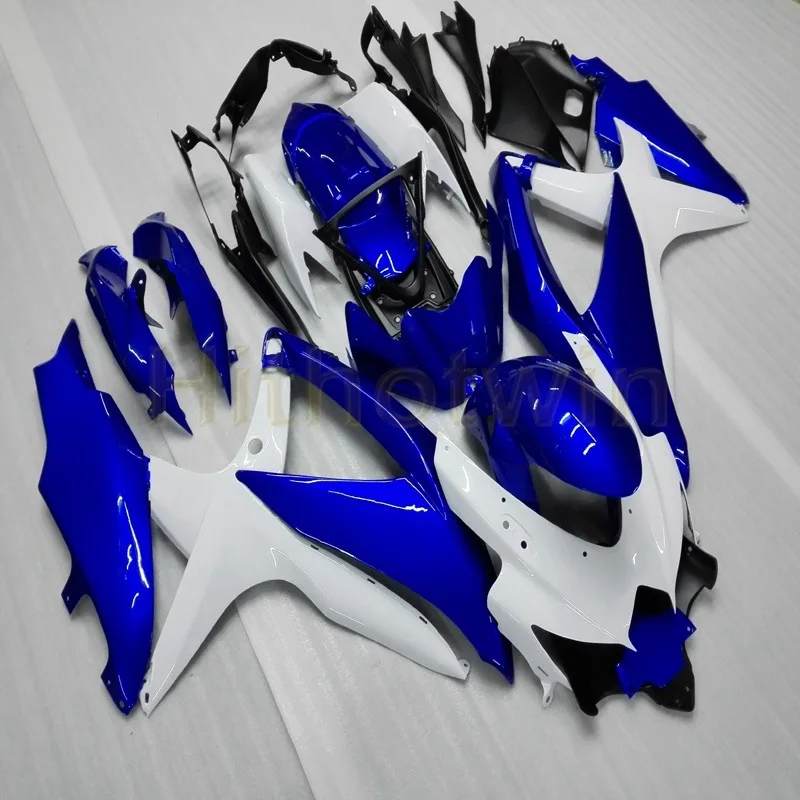 A Заказной обтекатель корпуса мотоцикла для Suzuki GSX-R600750 K8 2008 2009 2010 Мотор панели+ болты+ литьевая форма синий - Цвет: A
