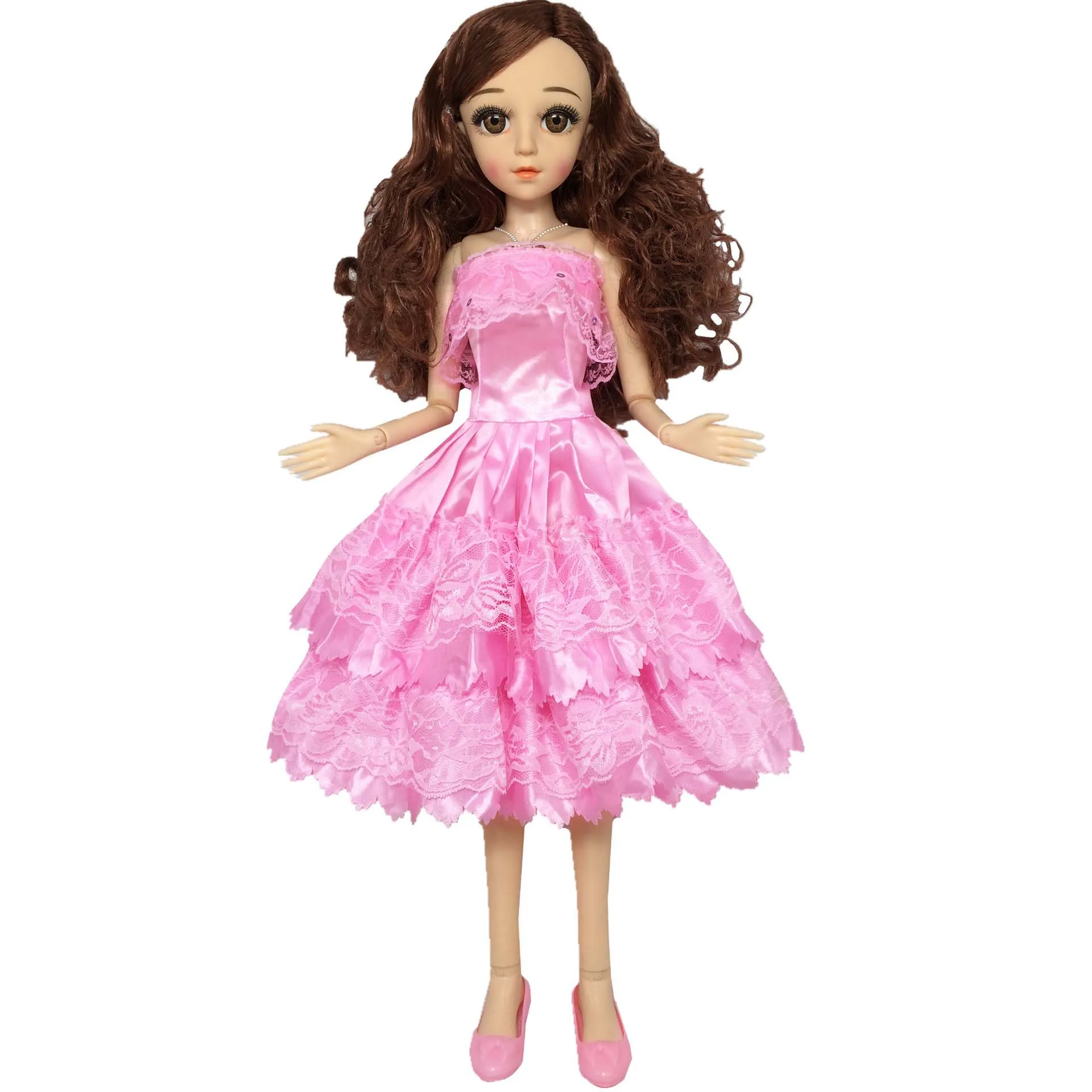 1/3 bjd Одежда для куклы розовая юбка принцессы с кружевными цветами платье для куклы короткие балетные платья для куклы Барби Одежда - Цвет: pink doll clothes