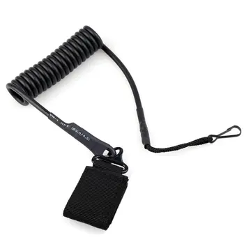 

Airsoft Tactical Single Point Pistol Spring Lanyard Sling Quick Release Shooting Hunting Strap Army Combat Gear