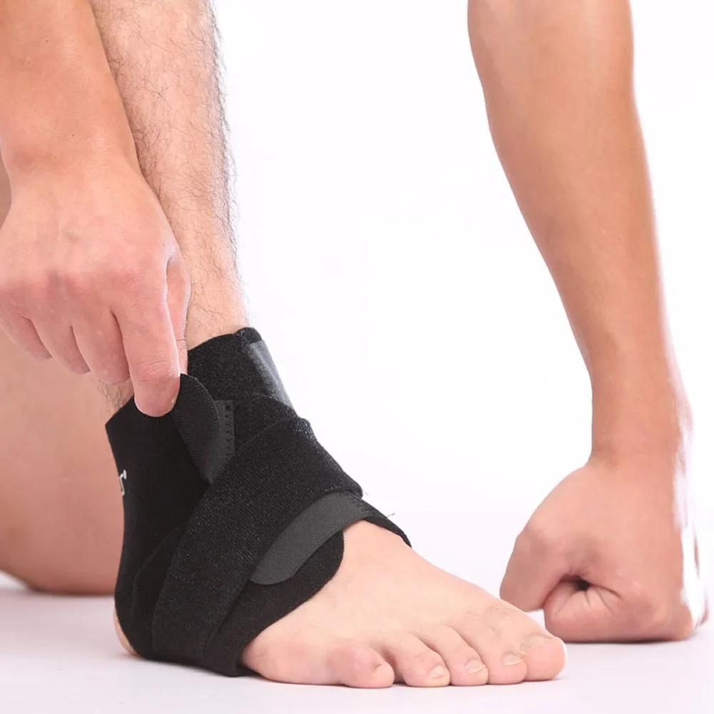 NEW Ankle Foot Support Elastic Brace Adjustable Football Basketball sprain injury U1JC