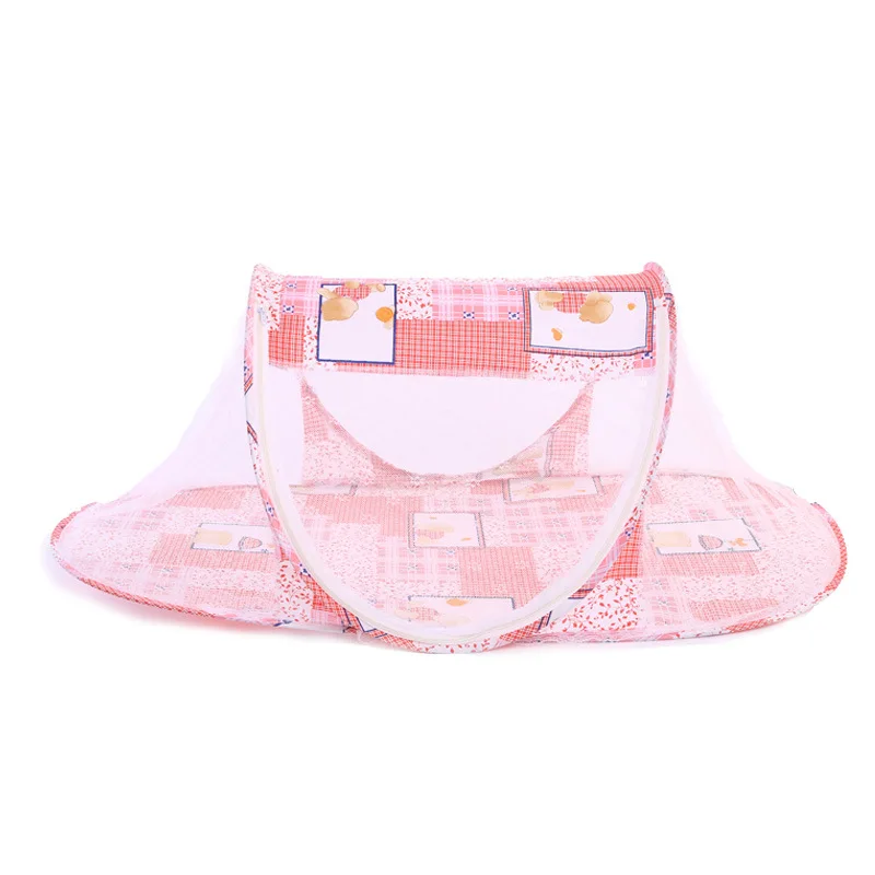 Red Baby Crib Netting Portable Foldable Sleeping Bed Mesh Cradle Mosquito Insect Net for Infant Children Newborn Travel Bedding Crib - Цвет: Red