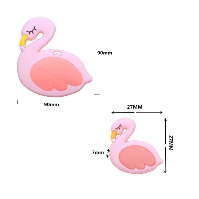BOBO.BOX 1pc Silicone Teether Animal Silicone Teething Toy Pendant Christmas Nursing Gifts Silicone Beads  Rodents Baby Teether 5