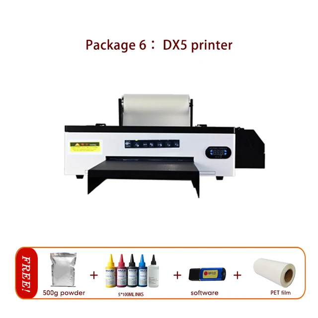 Punehod A3 DTF Thermal Transfer Printer Automatic Pre-heating DIY T Shirt Printing Machine Heat Press Textile Tool For Business Panda dx5