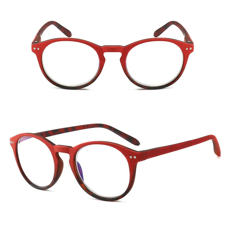 Очки для чтения весенние шарниры круглые мужские и женские читатели голубые световые блокирующие очки компьютерные очки с прозрачными линзами
