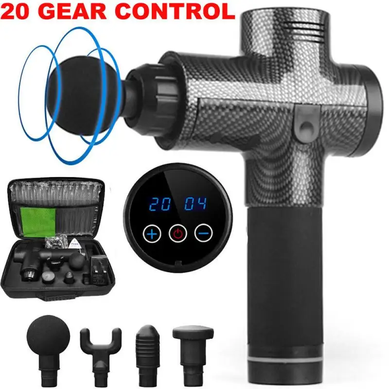 

2019 Muscle Massage Gun Deep Tissue Massager Therapy Gun Relaxation Exercising Muscle Pain Relief Body Shaping Electric Massage