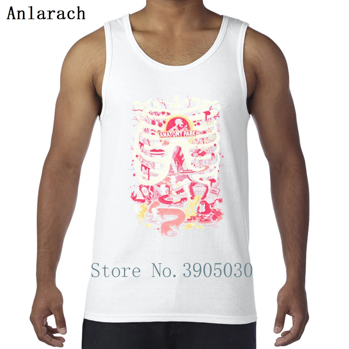 Майка мужская Sunlight trendy Singlets Anlarach подарок - Цвет: White