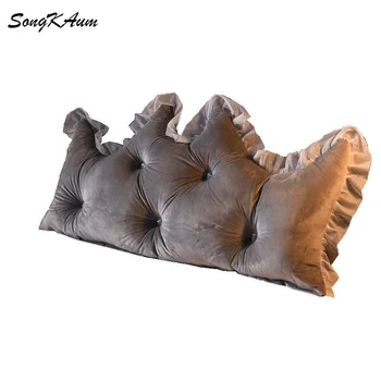 

SongKAum Washable Crystal velvet long Bedside cushion Modern simplicity cushions Single double home pillows Tatami For Sleeping