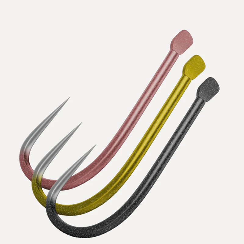 GLEEGLING New Fishing Hooks 20pc /lot Single Lure Hook Black/Pink/Gold 0.8#-5# Bait Lure Fishhooks Carp Sea Fishing Saltwater