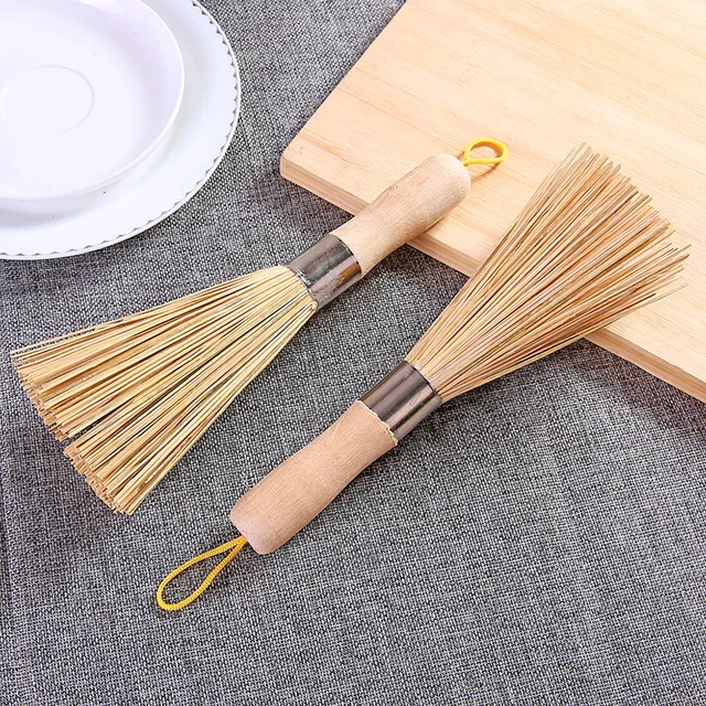 Non-stick oil bamboo wok brush kitchen pot strong polishing Rust Remover scrubber dust broom cleaner Household Cleaning Tools 6