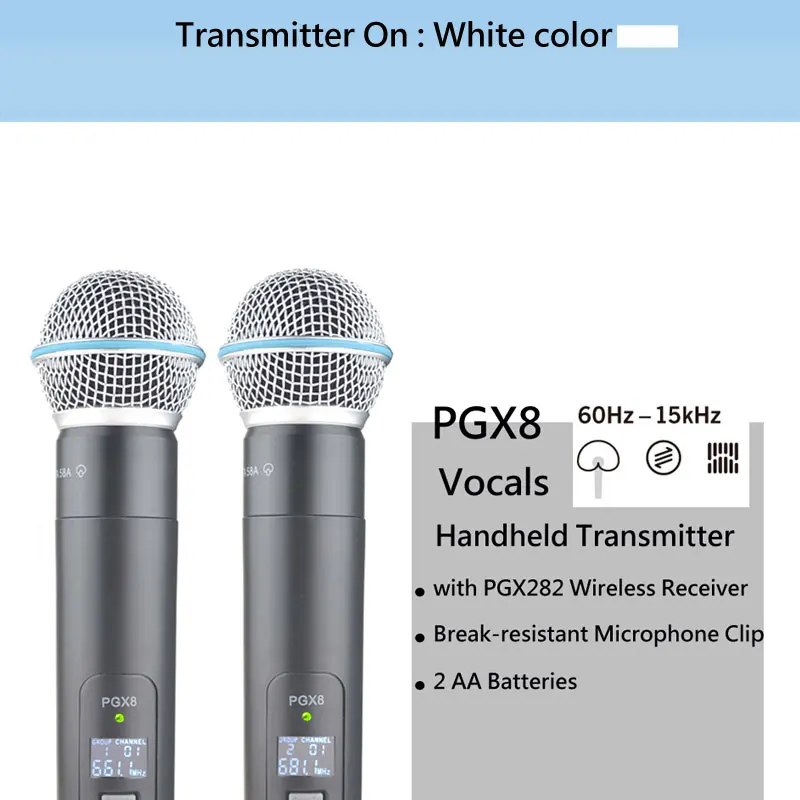 shuer Wireless Microphone PGX282 PGX8 Wireless Microphone dual fixed frequency wireless microphone system