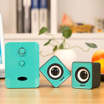 

Desktop Computer Audio Notebook Mobile Phone Knob Adjustment Small Speaker Mini USB Subwoofer 3.5MM Audio Jack Bluetooth Speaker