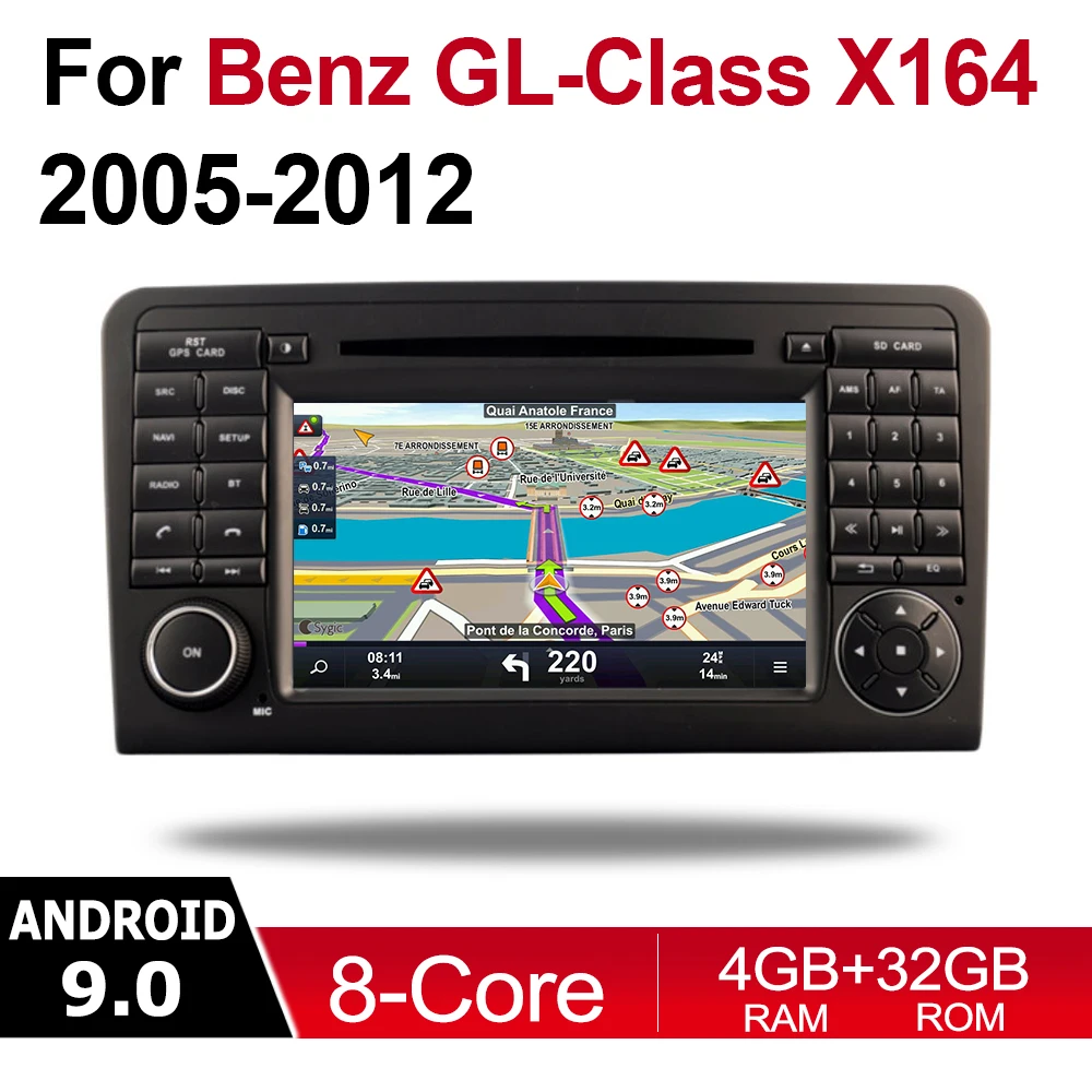 Мультимедийная система для Mercedes Benz GL Class X164 GL320 2005 ~ 2012 NTG Android 9 GPS навигация Bluetooth