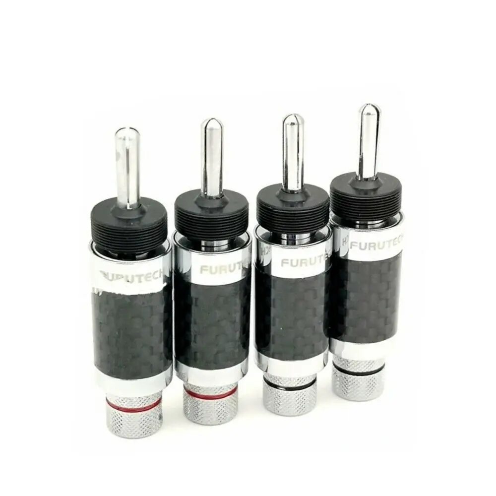 Hifi High-End FURUTECH CF 202(R) carbon fiber rhodium-plated loudspeaker banana plug