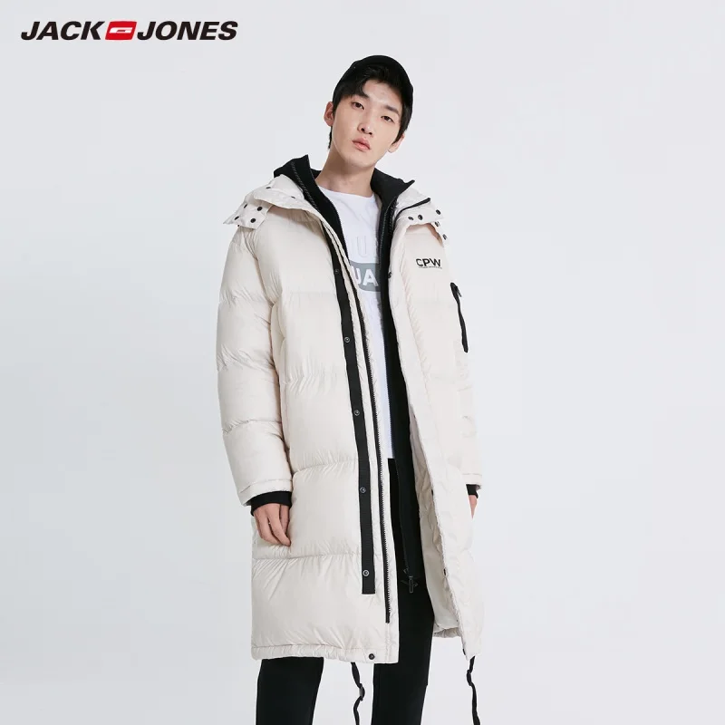 Ideal  JackJones Men's Winter Hooded Long Down Jacket Parka Coat Outerwear Menswear 218412550