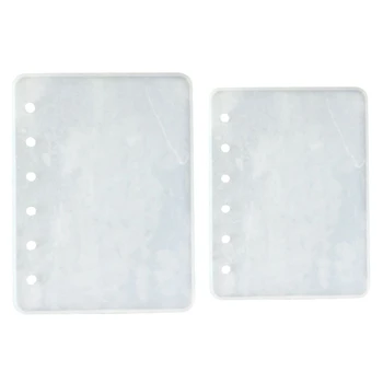 

2 Pcs Notebook Shape Silicone Mold DIY Resin Book Mold Crystal Epoxy Silicome Mold Transparent Book Silicone Mold (A7 & A6)