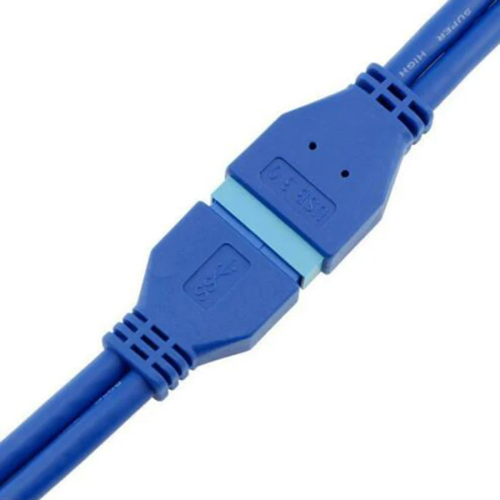 USB 3,0 материнская плата 20 Pin гнездо «Папа-мама» удлинитель Кабель H-best
