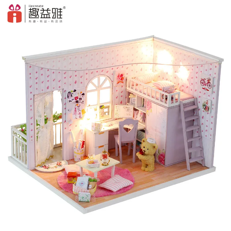 

Qu yi Elegance Yi Ya DIY Hut Good Time Handmade Assembled Model Toy Send Men And Women