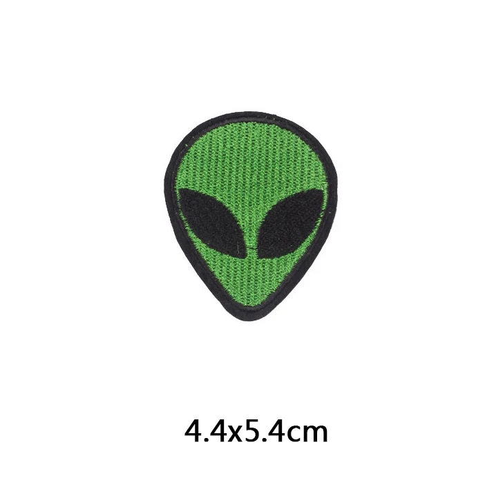 Нашивка С Вышивкой UFO Alien для одежды, крутые наклейки для футболки для мальчиков, декоративная нашивка на спине, термостойкая одежда - Цвет: PE0667CT