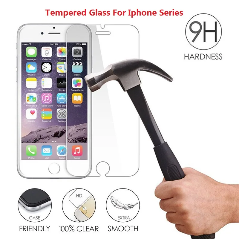 Защитная пленка из закаленного стекла для iPhone SE 2020 6 6s 7 8 Plus X XR XS 11 Pro Max|Защитные