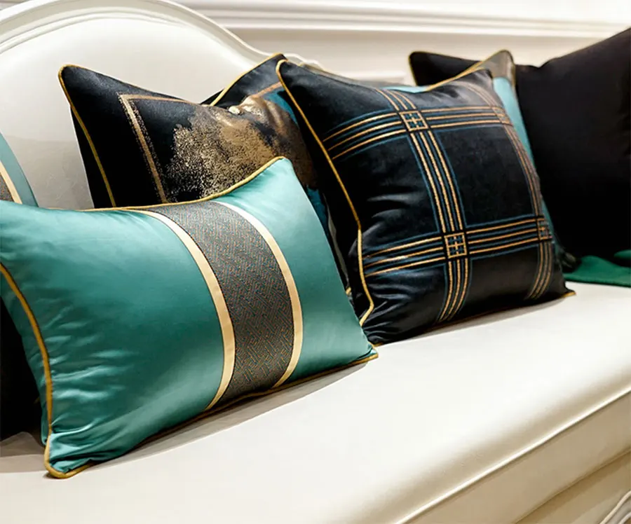 Vintage elegant oriental pillow/almofadas case,modern geometric seat back cushion cover 45 50 60,decorative throw pillow case