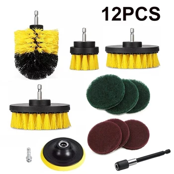 

12pcs 100mm Electric Drill Brush Scouring Cloth Cleaning Bathtub Cleaner Set