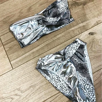 

Sexy push up bathing suits Front knot bikini set High cut swimsuit female Bandeau top monokini swimwear women 2019 new bathers