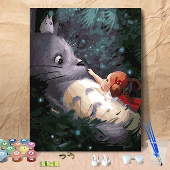 

DIY Animals Oil Painting By Numbers Paints Landscape By Number Canvas Painting Kits DIY Gift Home Decor anime poster Wall Set