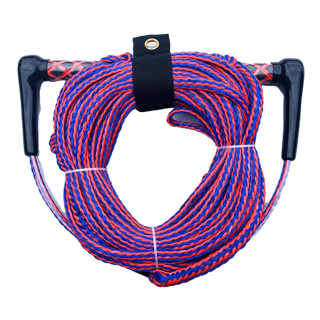 3-Section Water Ski Rope, 15-Inch EVA Grip Handle, 75 Feet Long - Soft Grip, Durable and Portable