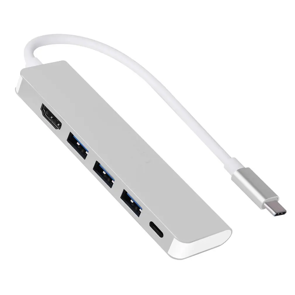 USB C концентратор мульти порт HDMI адаптер 5 в 1 USB C адаптер USB C к HDMI с 3 шт. USB 3,0 портов PD зарядный порт