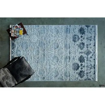 

Apex Element 3 'x 5' Polypropylene Grey/Blue Runner Rug