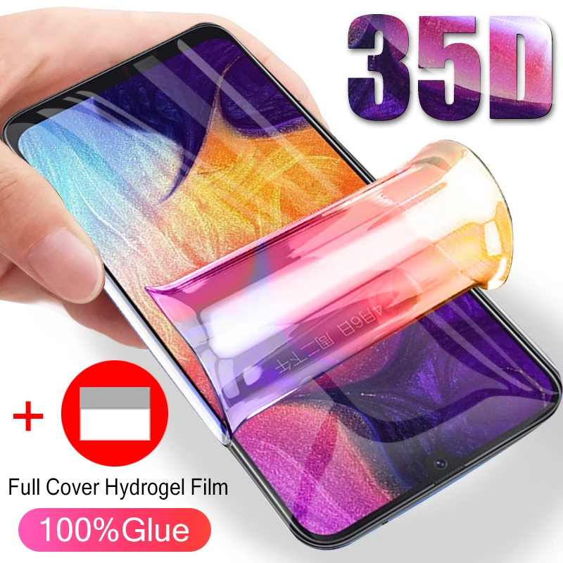 

A 35D Hydrogel Film For Samsung Galaxy A50 Screen Protector A70 A30 A20 A10 Protection For S10e S9 S8 S10 Plus Note 8 Not Glass