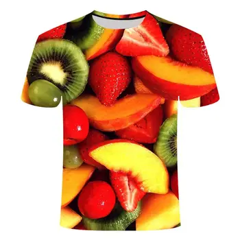 

2020 New Summer Casual 3D T-shirt Men Fruit Print T-shirt Summer Short Sleeve T-shirt XXS-6XL