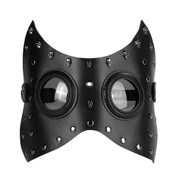 

Halloween Face Cover Funny Medieval Steampunk Mask Latex Punk Cosplay Masks Headscarf Adult Halloween Event Cosplay Props