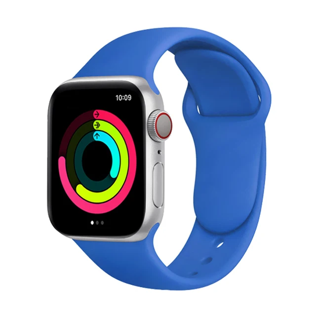Silicone Strap for Apple Watch Band Series 7 654 321,44/40mm 42/38mm 45/41mm Smartwatch Bracelet Watchband for Apple Watch SE 18