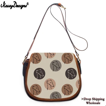 

Noisydesigns Women‘s Handbag Greyhound dog Print Ladies PU Purses bolso mujer bandolera marca amosa Free Custom Dropshipping