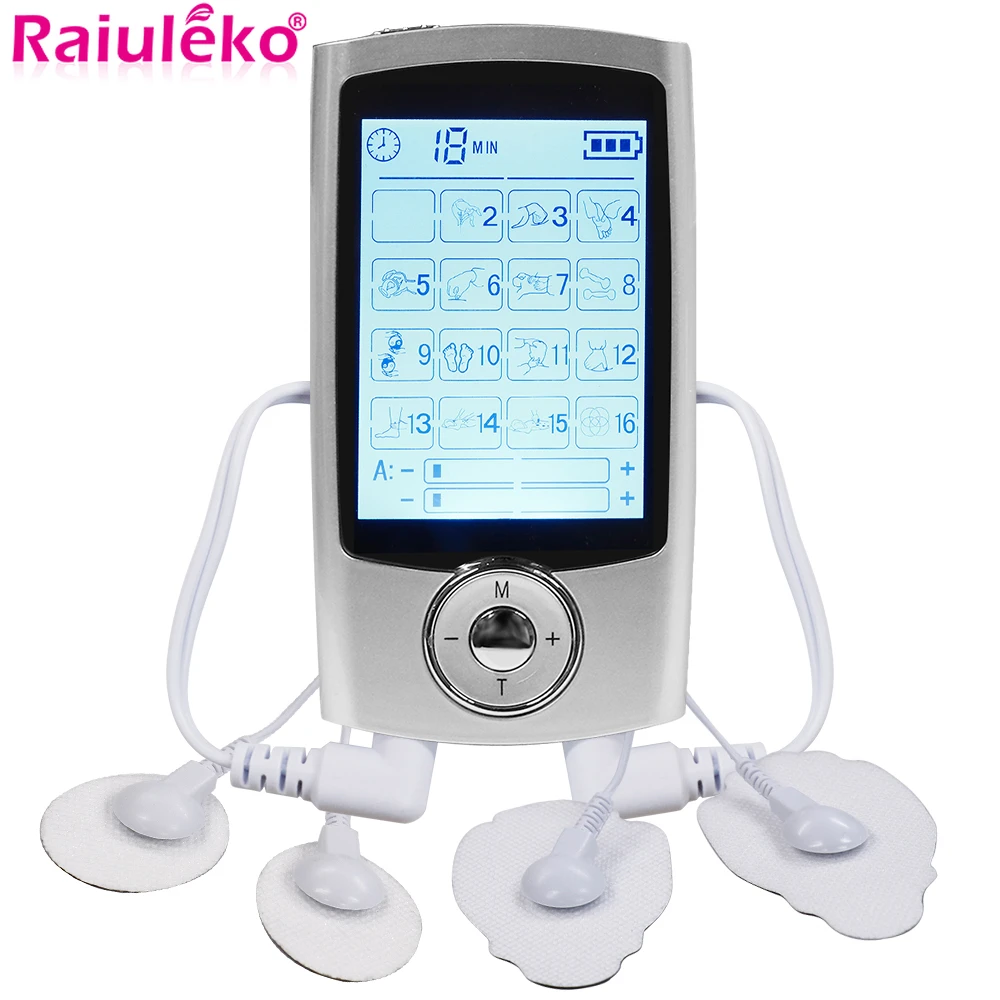 16 Modes Dual Output Unit Pulse Muscle Stimulator TENS Digital Meridian