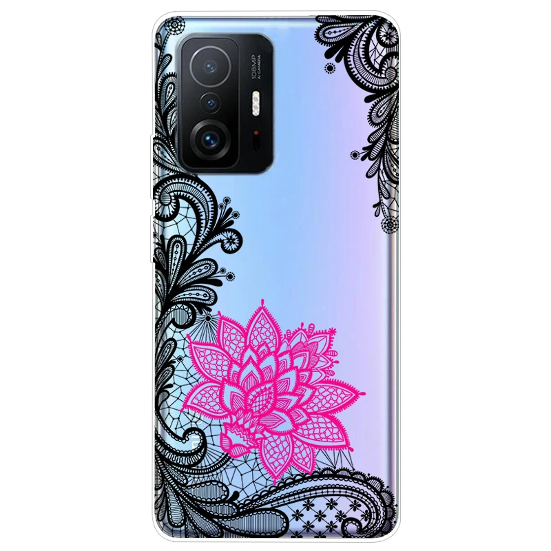 Soft TPU Silicone Clear Cartoon Case for Xiaomi 11T Pro - Transparent Protective Phone Cover