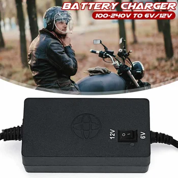 

Motorcycles and Trams Battery Charger 110V To 240V To 12V 6V Intelligent Fast Led Charger Rechargeable Battery