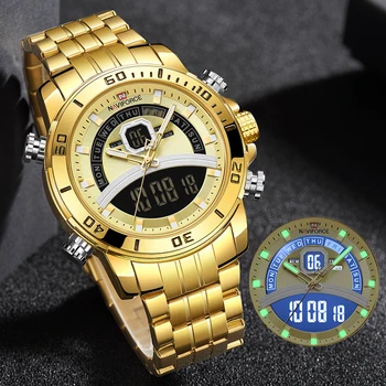 

NAVIFORCE Luxury Business Watches Mens Analog Digital Timing Military Quartz Wristwatch Male Waterproof Clock Relogio Masculino