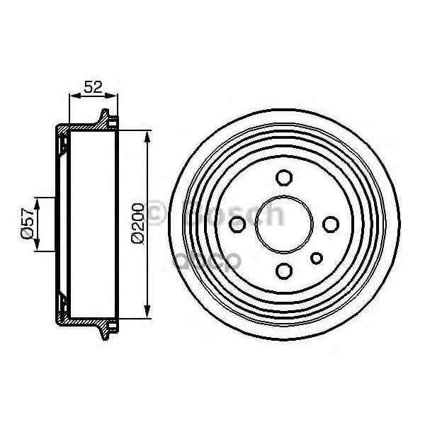 Барабан Тормозной Opel Ascona/Kadett/Astra/Vectra 200x50мм Bosch арт. 0986477018