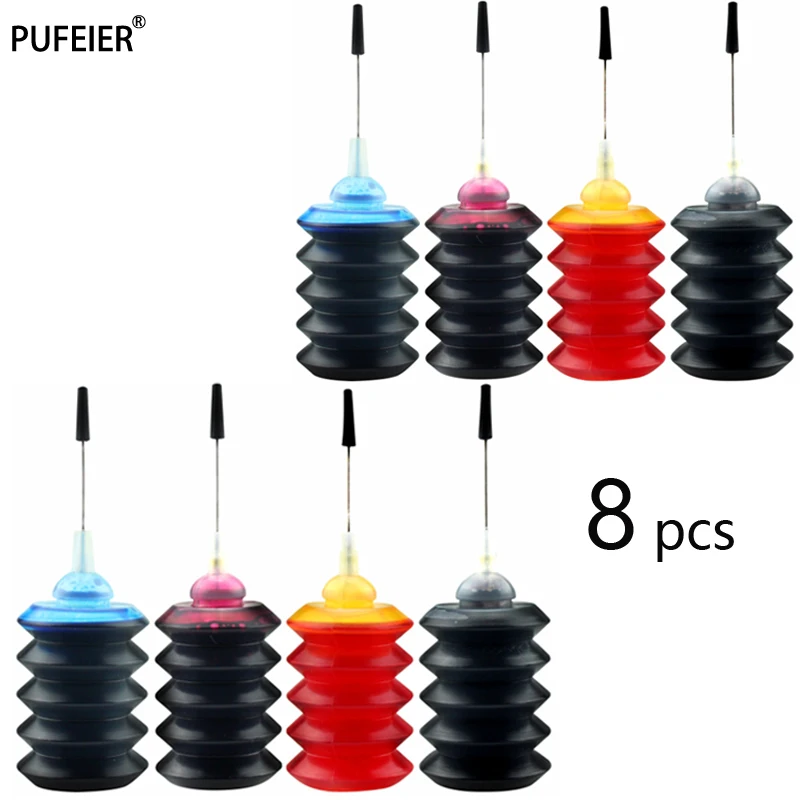 30ml Black C M Y Refill Ink Kit Universal Dye Inks Bottle For EPSON HP Canon Brother Lexmark Inkjet Printer CISS Cartridge 2 Set dye ink kit ink refill kit ink cartridge refill kit