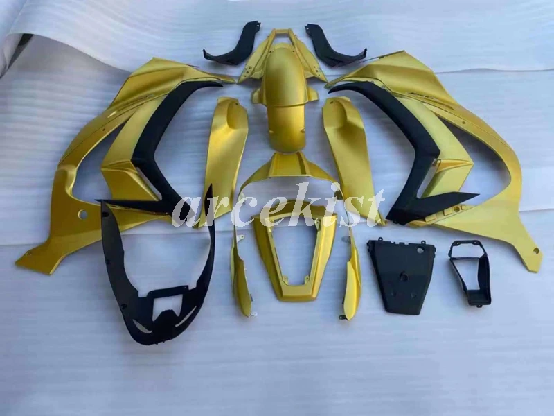 4 подарки ABS Обтекатели комплект подходит для kawasaki Ninja ZX-10R ZX10R 2011 2012 2013 для детей 11, 12, 13, 14, 15, пользовательских матовое Золотой Прохладный