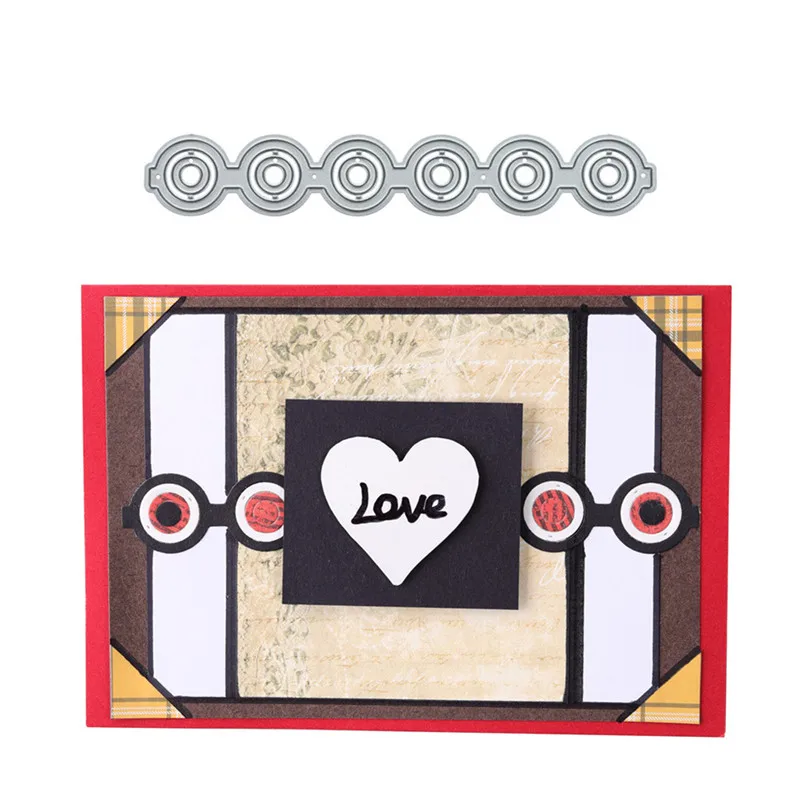 

DiyArts Double Circle Border Metal Cutting Dies Background Stencil Dies Scrapbooking Paper/photo Cards Embossing Dies New 2019