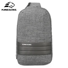 Kingsons Мужская нагрудная сумка на одно плечо, мужская сумка через плечо, Повседневная маленькая сумка-мессенджер для путешествий